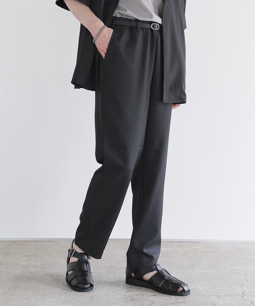 Theory  リネンパンツセットアップ ノーカラー×テーパード ASTRONOMY セットアップ Buyer's Select/接触冷感テックリネン