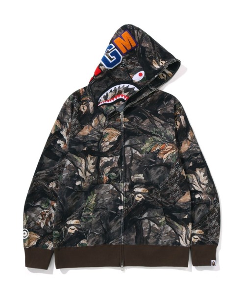 A BATHING APE テープロゴシャークジャケット ジャージ L カーキ アベイシングエイプ A BATHING APE TAPE LOGO SHARK JERSEY