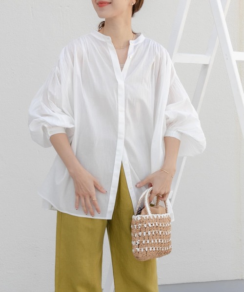 「URBAN RESEARCH DOORS」 長袖ブラウス MEDIUM ホワイト レディース URBAN RESEARCH DOORS 「URBAN DOORS」 長袖ブラウス MEDIUM