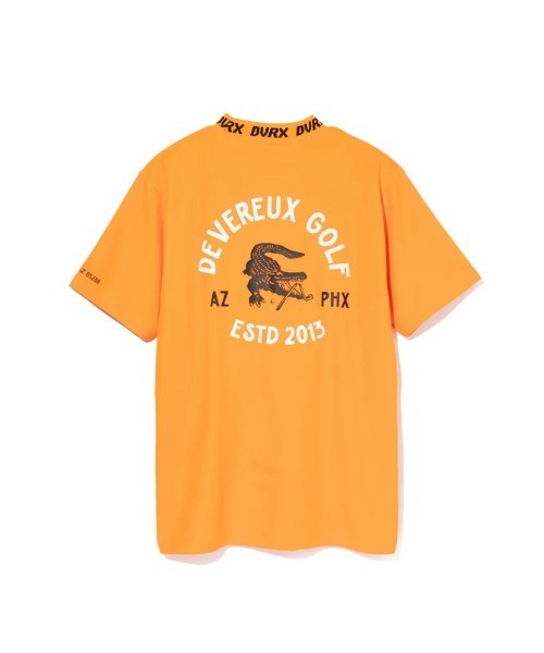 DEVEREUX GOLF モックネック DEVEREUX GOLF tシャツ Classic Logo Rib モックネッククロコTシャツ