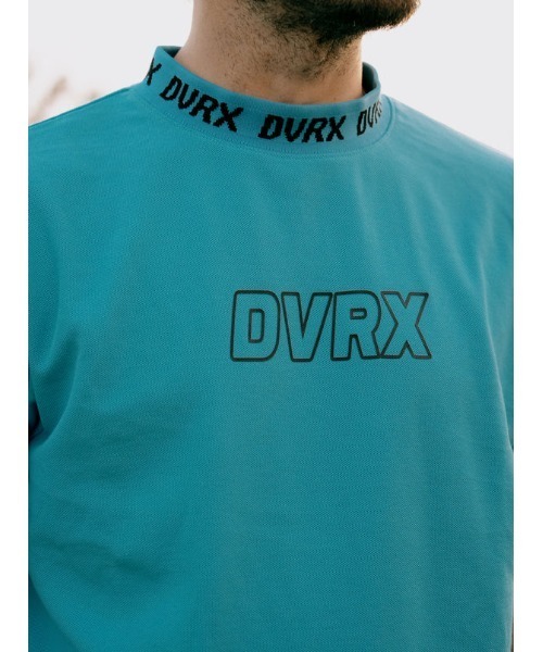 DEVEREUX GOLF tシャツ Classic Logo Rib モックネッククロコTシャツ