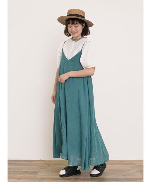 Samansa Mos2 ぺプラムキャミワンピース Samansa Mos2 blue（サマンサモスモスブルー）の「【ECO DENIM