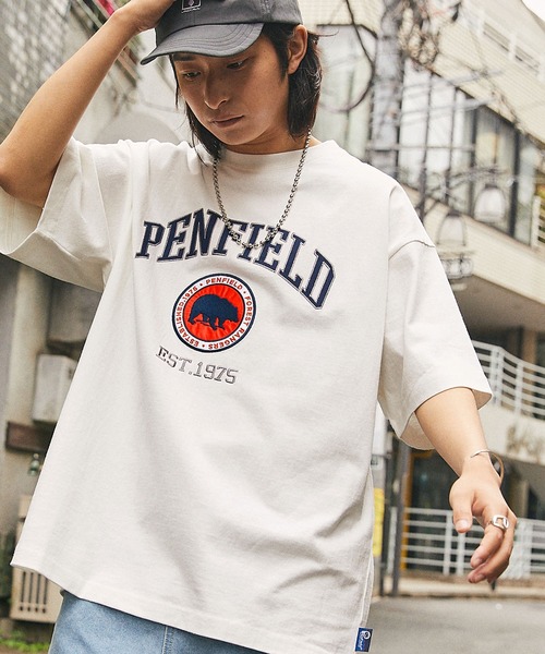 「PEN FIELD」 半袖Tシャツ M アッシュグレー メンズ