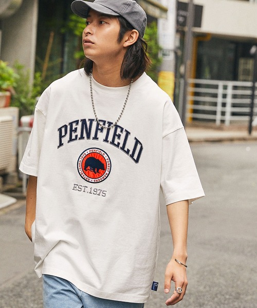 「PEN FIELD」 半袖Tシャツ M アッシュグレー メンズ