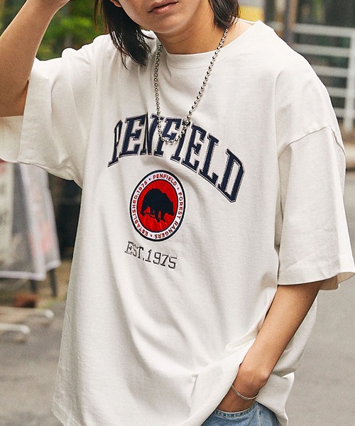 「PEN FIELD」 半袖Tシャツ M アッシュグレー メンズ