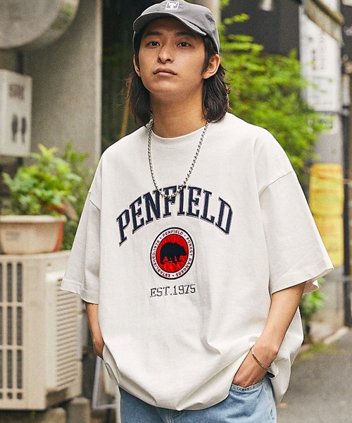 「PEN FIELD」 半袖Tシャツ M アッシュグレー メンズ