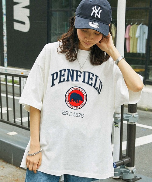 「PEN FIELD」 半袖Tシャツ M アッシュグレー メンズ