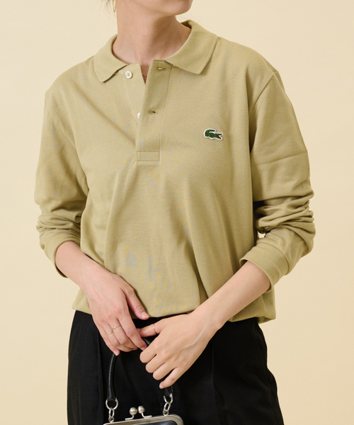 「U by SPICK&SPAN」 「LACOSTE」長袖ポロシャツ FREE ベージュ レディース