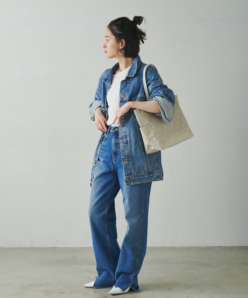russet 「russet」 トートバッグ FREE ブラック×ブルー