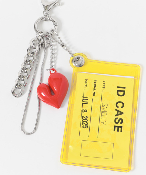 SMELLY（スメリー） キーホルダー クリアケースハートセットキー