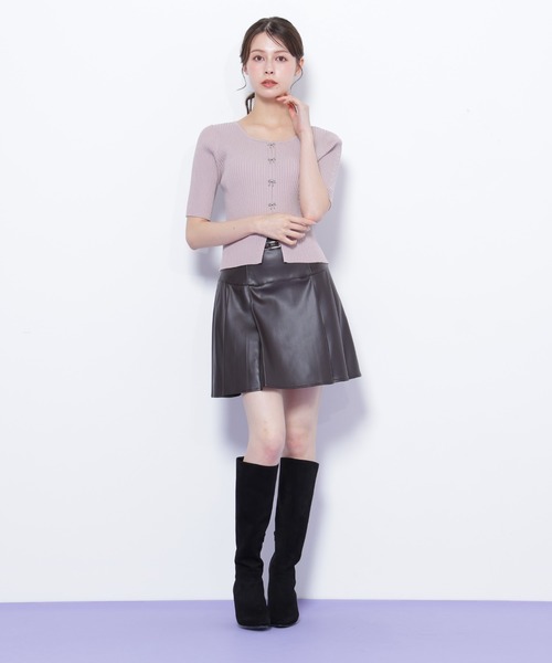 ニット セーター リボンビジューリブニット レディース JILL by STUART ニット セーター リボンビジューリブニット
