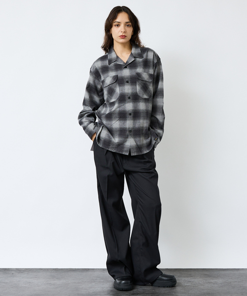 ペンドルトン　ボードシャツ　ブラック　オープンカラー　M 楽天市場】PENDLETON ペンドルトンボードシャツ 長袖 オープン