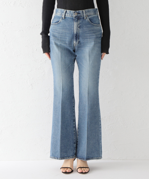 「Plage」 加工ブーツカットデニムパンツ 36 ブルー レディース