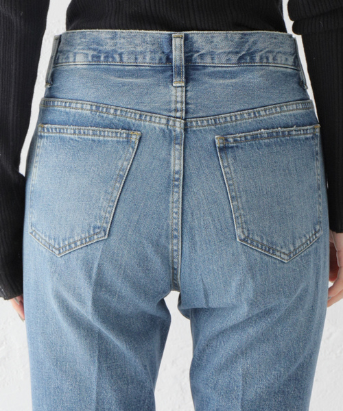 「Plage」 加工ブーツカットデニムパンツ 36 ブルー レディース