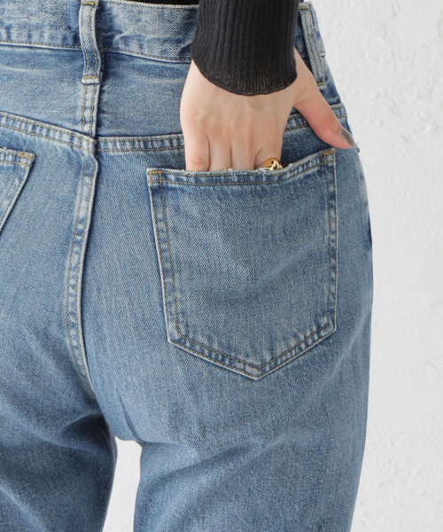 「Plage」 加工ブーツカットデニムパンツ 36 ブルー レディース