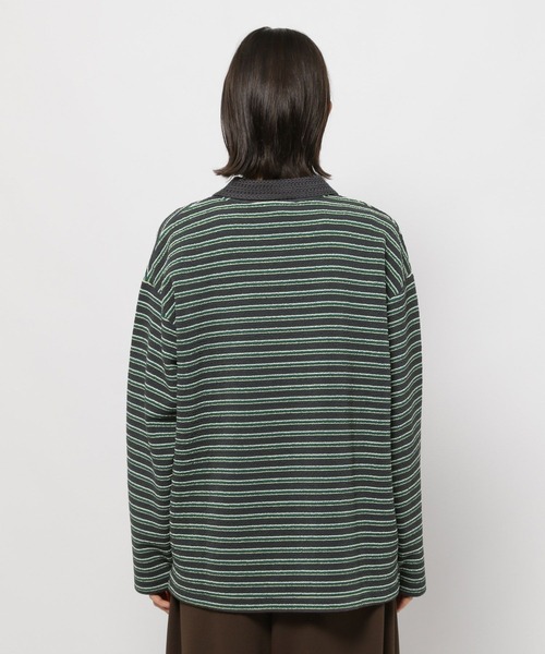 niko and…（ニコアンド） ニット セーター ニット襟ボーダーラガー