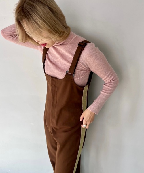 「SANSeLF」 タートルネックニット FREE ダークグリーン レディース_画像3