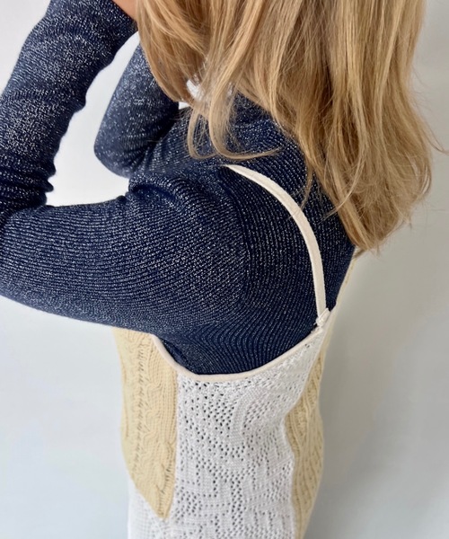 「SANSeLF」 タートルネックニット FREE ダークグリーン レディース_画像9