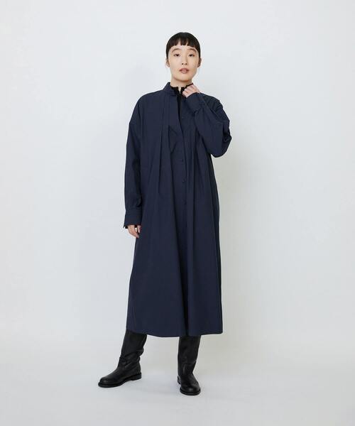 LOISIR シャツワンピース コットンポプリンシャツワンピース