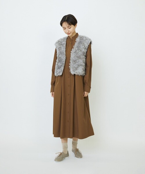 LOISIR シャツワンピース コットンポプリンシャツワンピース