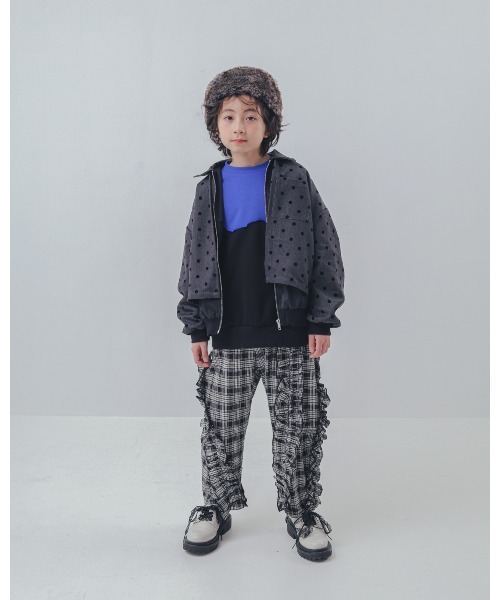 コート アウター フロッキードットストームフラップジャケット キッズ 子供服 女の子 | unica | 05