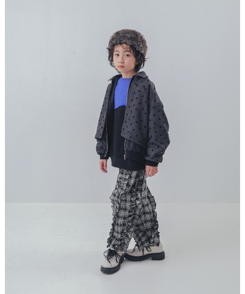 コート アウター フロッキードットストームフラップジャケット キッズ 子供服 女の子 | unica | 06