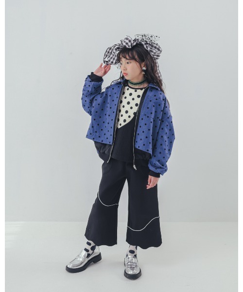 コート アウター フロッキードットストームフラップジャケット キッズ 子供服 女の子 | unica | 13