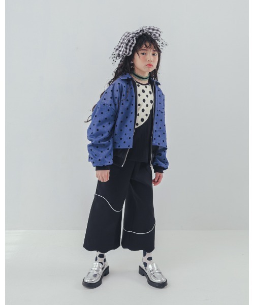 コート アウター フロッキードットストームフラップジャケット キッズ 子供服 女の子 | unica | 15
