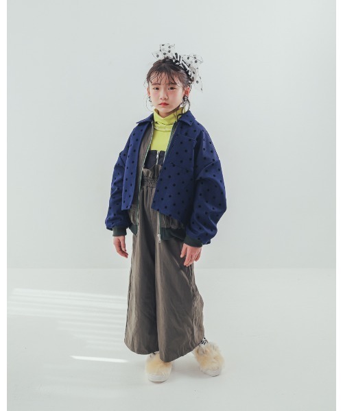 コート アウター フロッキードットストームフラップジャケット キッズ 子供服 女の子 | unica | 20