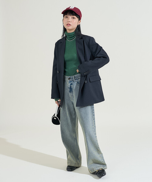 FREAK’S STORE フリークスストアータートルセーター FREAK'S STORE（フリークスストア）の「限定展開 カラーボーダー