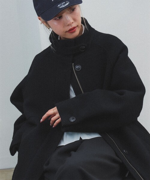 Ray BEAMS（レイ ビームス） コート アウター スタンドカラー シングル