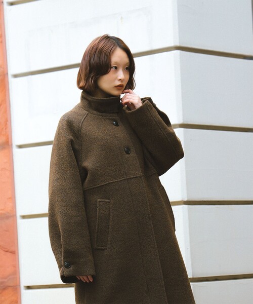 Ray BEAMS（レイ ビームス） コート アウター スタンドカラー シングル