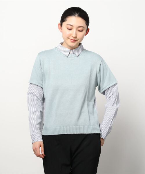 「BEAMS HEART」 長袖ブラウス FREE ミント レディース_画像2