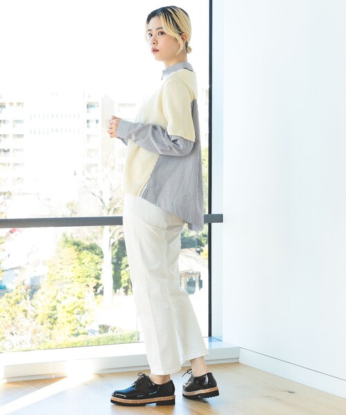「BEAMS HEART」 長袖ブラウス FREE ミント レディース_画像3