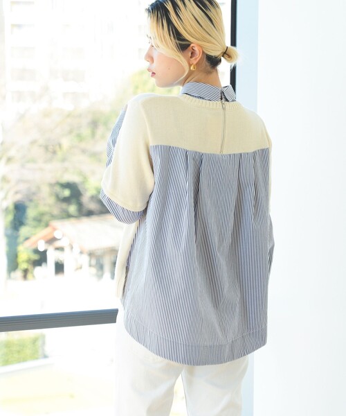 「BEAMS HEART」 長袖ブラウス FREE ミント レディース_画像9