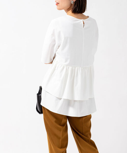 「NOLLEY'S」 半袖カットソー 38 ネイビー レディース_画像6