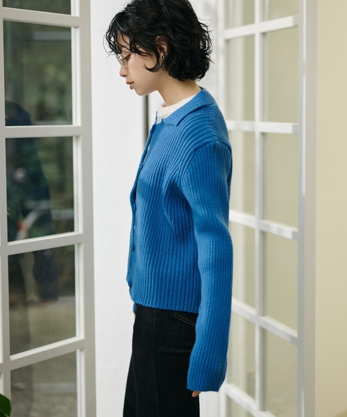 カーディガン Statement Buttons UV Knit Cardigan Susan Graver Weekend Textured Jersey Knit Button Front Cardigan