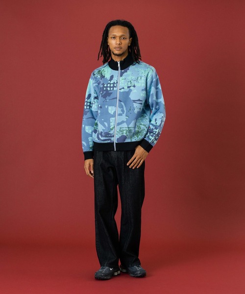 ク*マ様 即完売 エクストララージ 袖切り替え パイルロゴ 中綿入り ウール ス XLARGE（エクストラ ラージ） SAEL ジャケット XLARGE RIVERSIBLE WORK