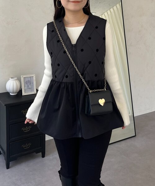 prose verse（プロズヴェール） ベスト ジレ フロッキードット