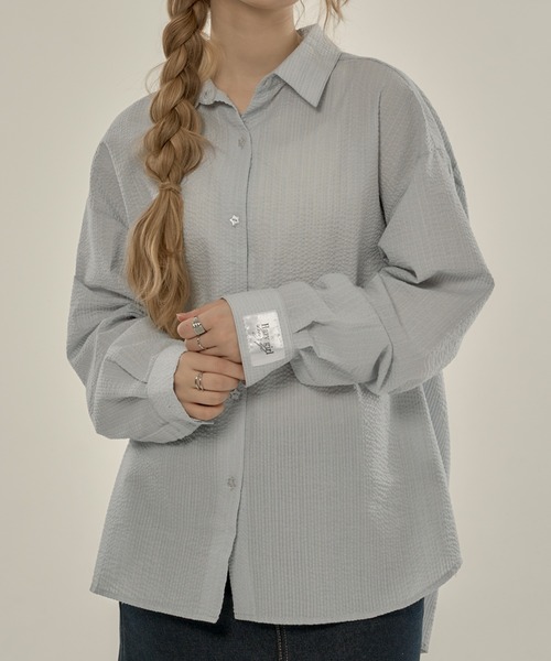 hazyl ブラウス シャツ design button shirt / デザインボタンシャツ