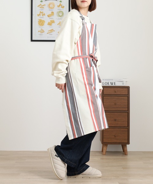l'atelier Nuuit（アトリエ ヌイ） エプロン ストライプエプロン