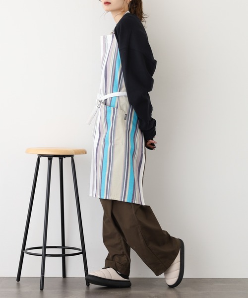 l'atelier Nuuit（アトリエ ヌイ） エプロン ストライプエプロン
