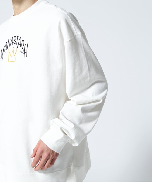 「MANASTASH」 スウェットカットソー M グレー メンズ_画像3