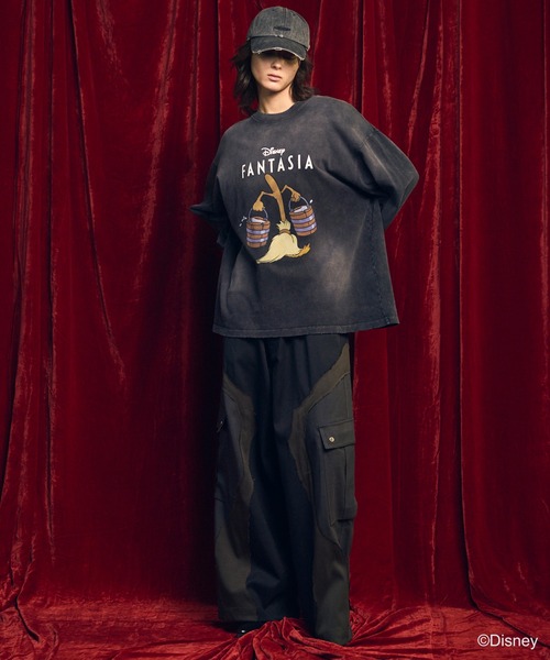 MAISONSPECIALメゾンスペシャルDisney ディズニー ファンタジア MOVIE SERIES】「FANTASIA」- BROOM - Prime-Over Crew Neck Long