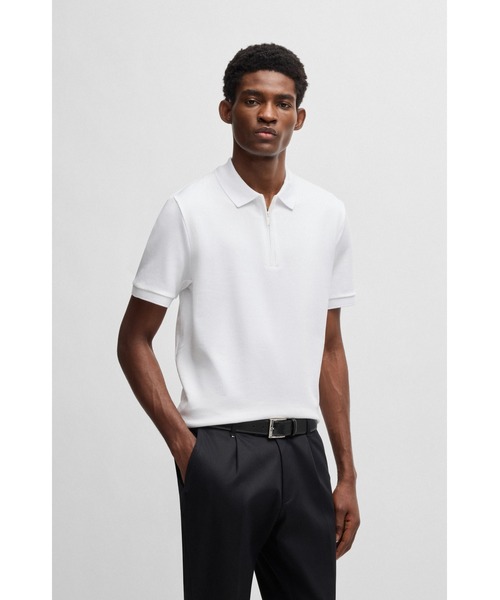 BOSS（HUGO BOSS） ポロシャツ コットンブレンド シアサッカー