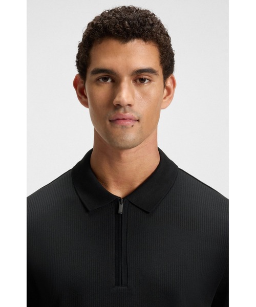 BOSS（HUGO BOSS） ポロシャツ コットンブレンド シアサッカー