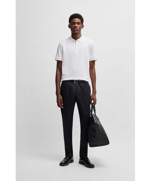 BOSS（HUGO BOSS） ポロシャツ コットンブレンド シアサッカー