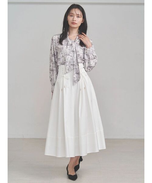 TONAL（トーナル） ブラウス シャツ Parisモチーフボウタイブラウス