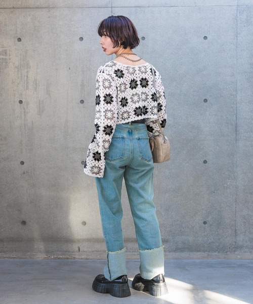 「PAGEBOY」 ニットボレロ FREE オフホワイト レディース_画像4