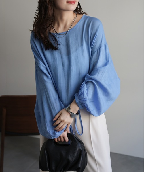 「ap retro」 長袖ブラウス FREE ブラウン レディース_画像2